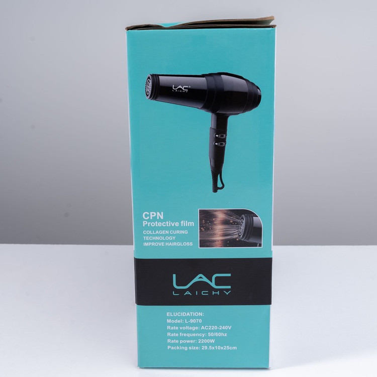 سشوار حرفهای 2200 وات لایچی مدل L-9070، موتور AC، وزن 1100 گرم، المنت سرامیک تورمالین، دارای سری متمرکزکننده پهن با و...