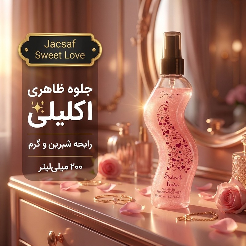 بادی اسپلش زنانه ژک ساف مدل Sweet Love حجم 200 میلی لیتر