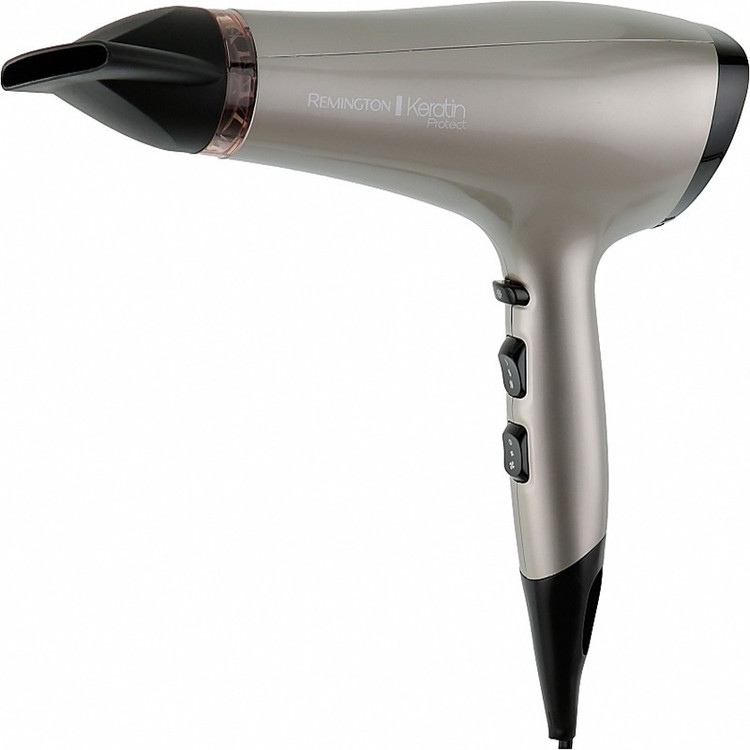 سشوار رمینگتون مدل AC8002 Keratin Protect با موتور AC، توان 2200 وات، فناوری تولید یون، محافظت از کراتین مو، تنظیم دم...