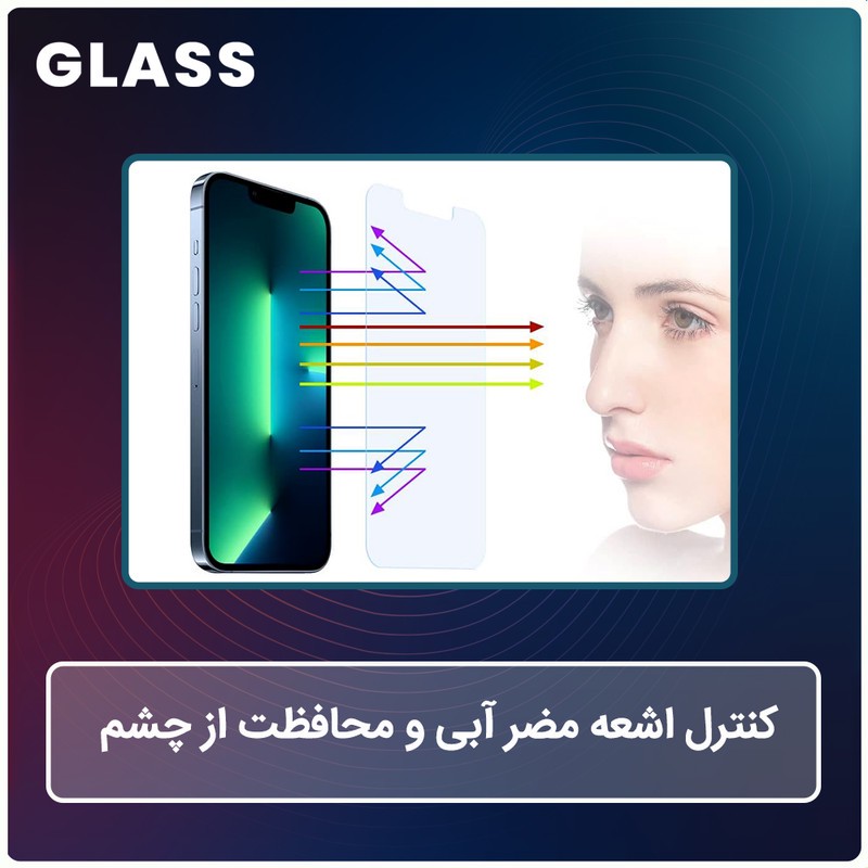 محافظ صفحه نمایش ضد اشعه آبی گلس مدل Eye Care مناسب برای گوشی موبایل اچ ام دی Pulse Plus