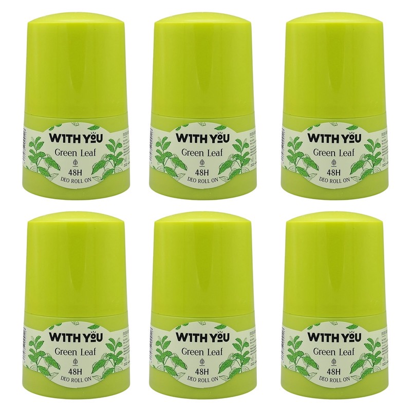 رول ضد تعریق زنانه ویت یو مدل GREEN LEAF حجم 50 میلی لیتر مجموعه 6 عددی