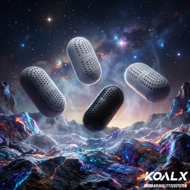 بوگیر و خوشبوکننده خودرو کوال ایکس مدل CAR QUAD ECOSYSTEM رایحه تروپیکال میوه های استوایی حجم 600 میلی لیتر بسته 4 عددی