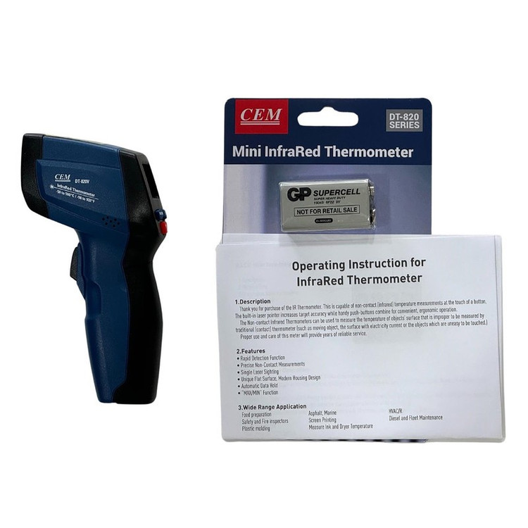 ترمومتر لیزری سی ای ام مدل DT-820V