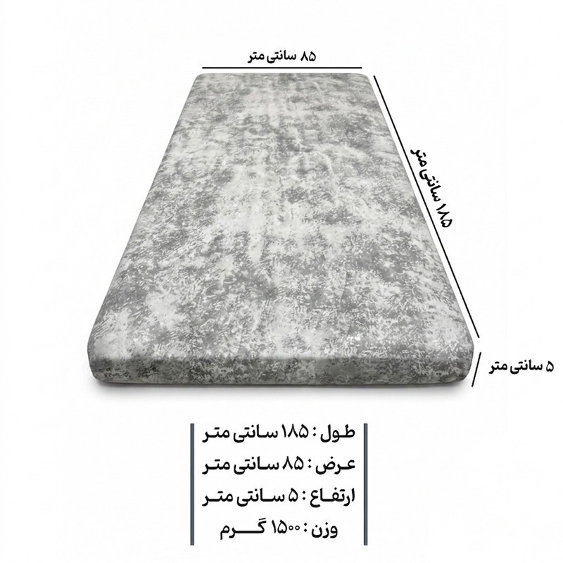 تشک مهمان آنیسا مدل ابر و باد یکنفره سایز 18585 سانتی متر