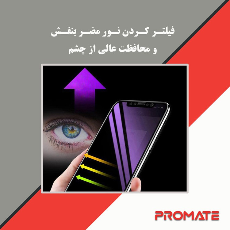 محافظ صفحه نمایش آنتی پرپل پرومیت مدل Eye Care مناسب برای گوشی موبایل اچ ام دی Pulse Plus