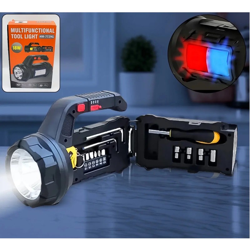 چراغ اضطراری چند منظوره با نور LED قدرتمند و شارژ سریع Type-C مناسب کمپینگ کد 2302