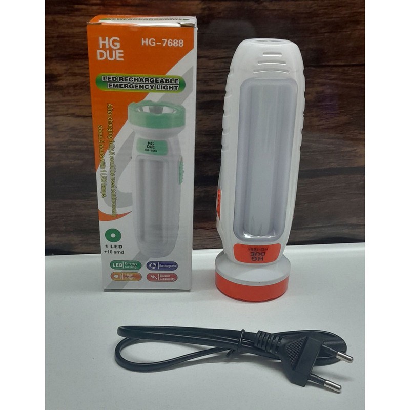 چراغ قوه دستی مدل HG-7688 با نور مهتابی