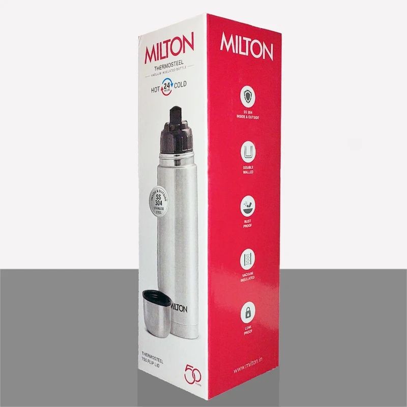 فلاسک میلتون مدل AM-1424 گنجایش 0.35 لیتر به همراه کاور