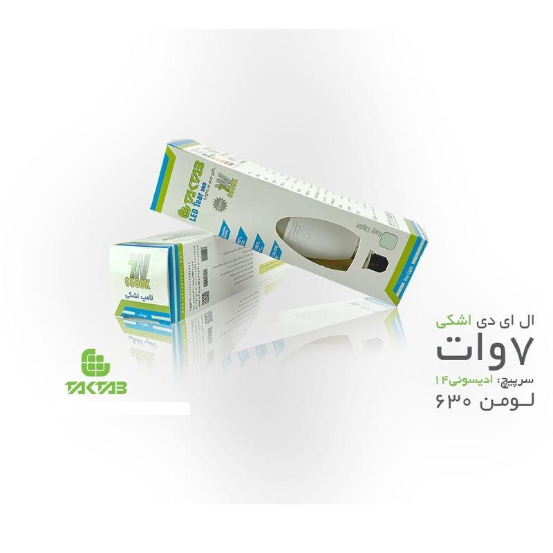 لامپ ال ای دی 7 وات تکتاب مدل شمعی پایه E14 بسته 6 عددی