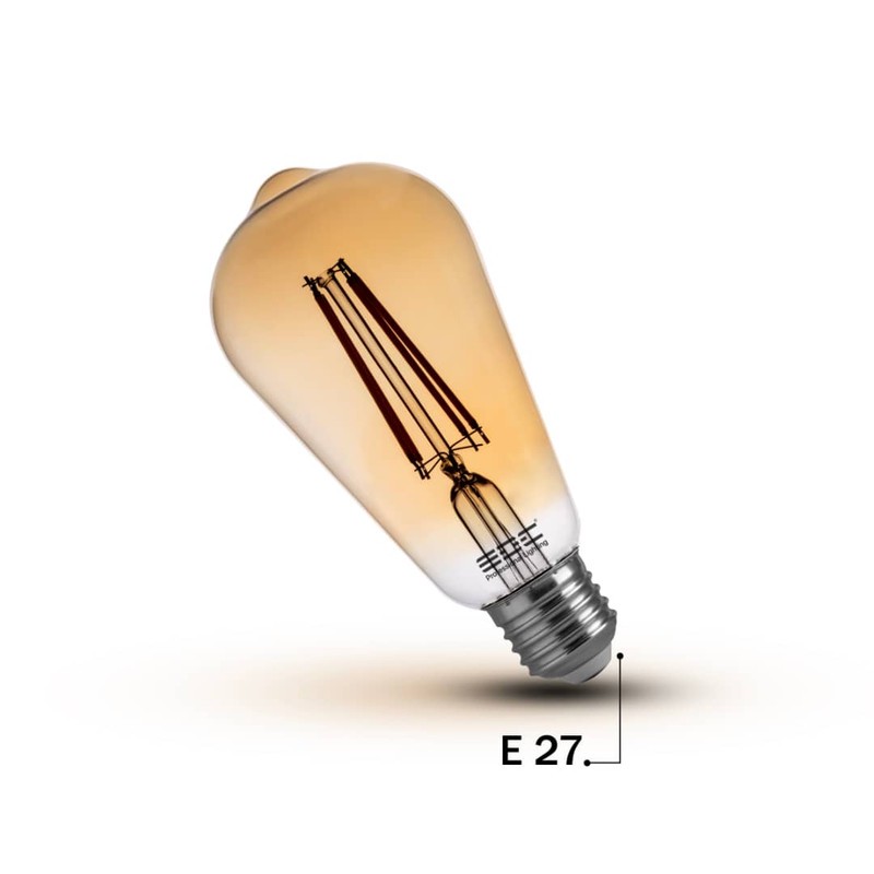 لامپ فیلامنتی 8 وات ای دی سی مدل خمره ای پایه E27 بسته 2 عددی