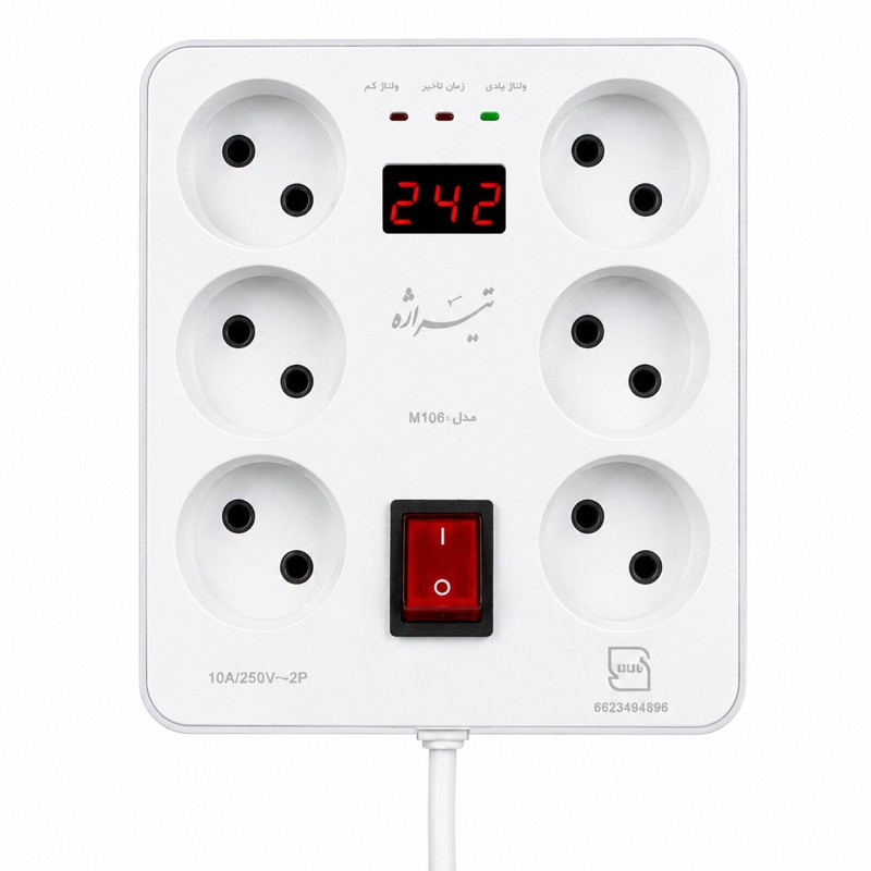 محافظ ولتاژ دیجیتال تیراژه مدل M106 مخصوص کامپیوتر و تلویزیون