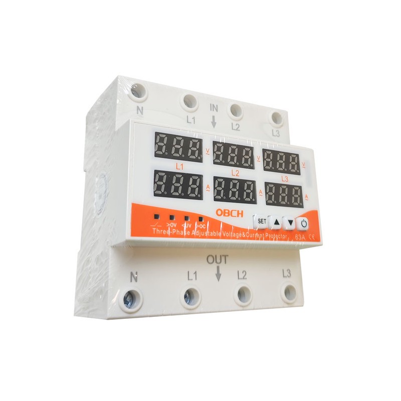 محافظ ولتاژ جریان مدل OBCH-63A سه فاز
