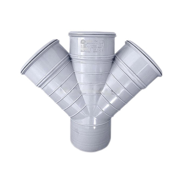 چهار راهی ۴۵ درجه مدل UPVC سایز ۱۱۰ میلیمتر