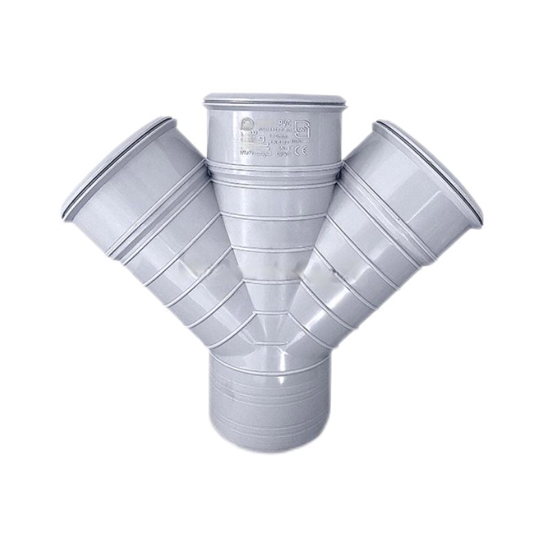 چهار راهی ۴۵ درجه مدل UPVC سایز ۱۱۰ میلیمتر