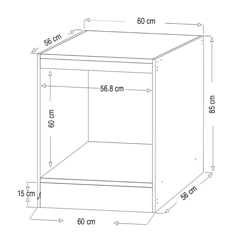 کابینت فر توکار فلفور کابینت مدل 60 cm