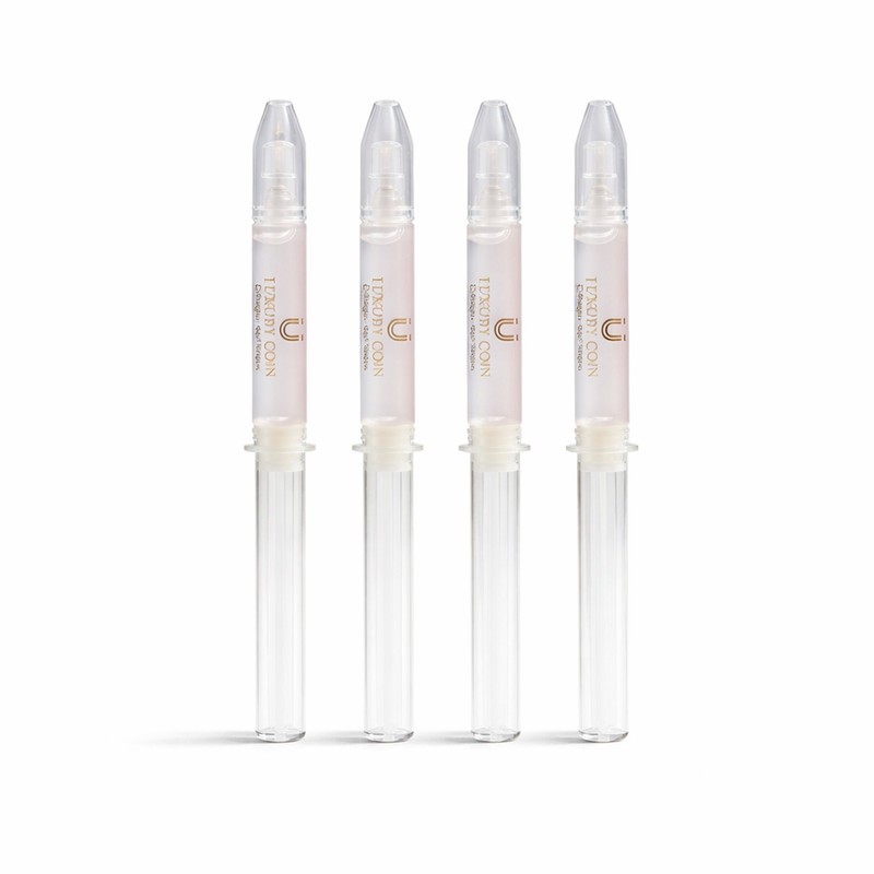 سرم تقویت کننده و ضدپیری پوست لاکچری کوین مدل collagen gel مناسب برای انواع پوست حجم 3 میلی لیتر بسته 4 عددی