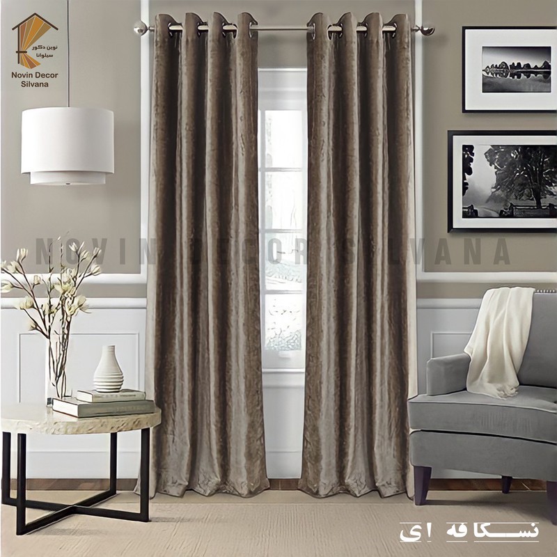 پرده نوین دکور سیلوانا مدل مخمل شانل 280 _ 1 سایز 280x140 سانتیمتر