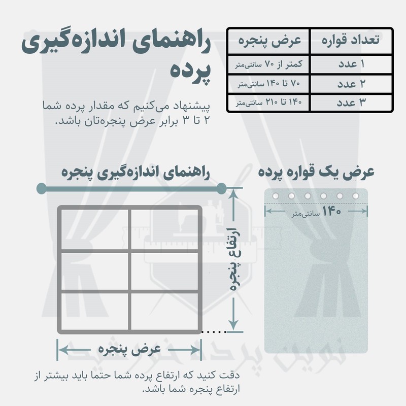 پرده نوین پرده خورشید مدل کتان GB311 سایز 280x140 سانتیمتر