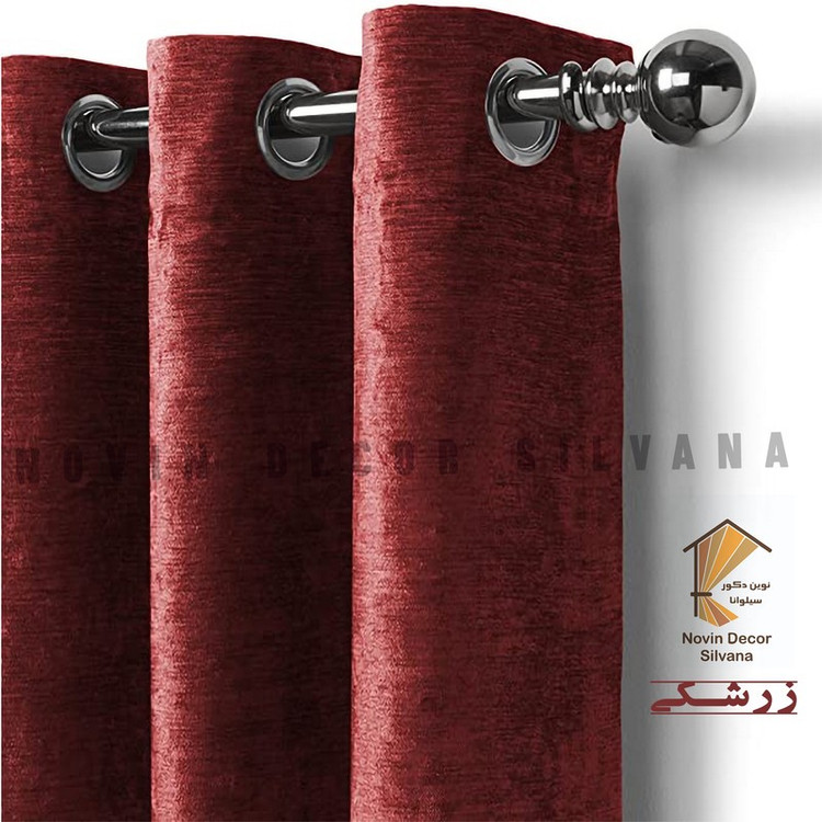 پرده پانچ نوین دکور سیلوانا مدل مخمل شانل سایز 200 280 سانتیمتر