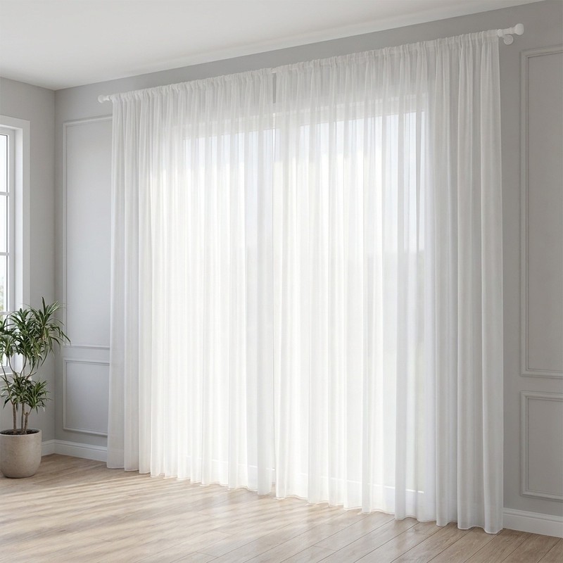پرده مدل دوخت ساده حریر ساده مات سایز 300x280 سانتیمتر
