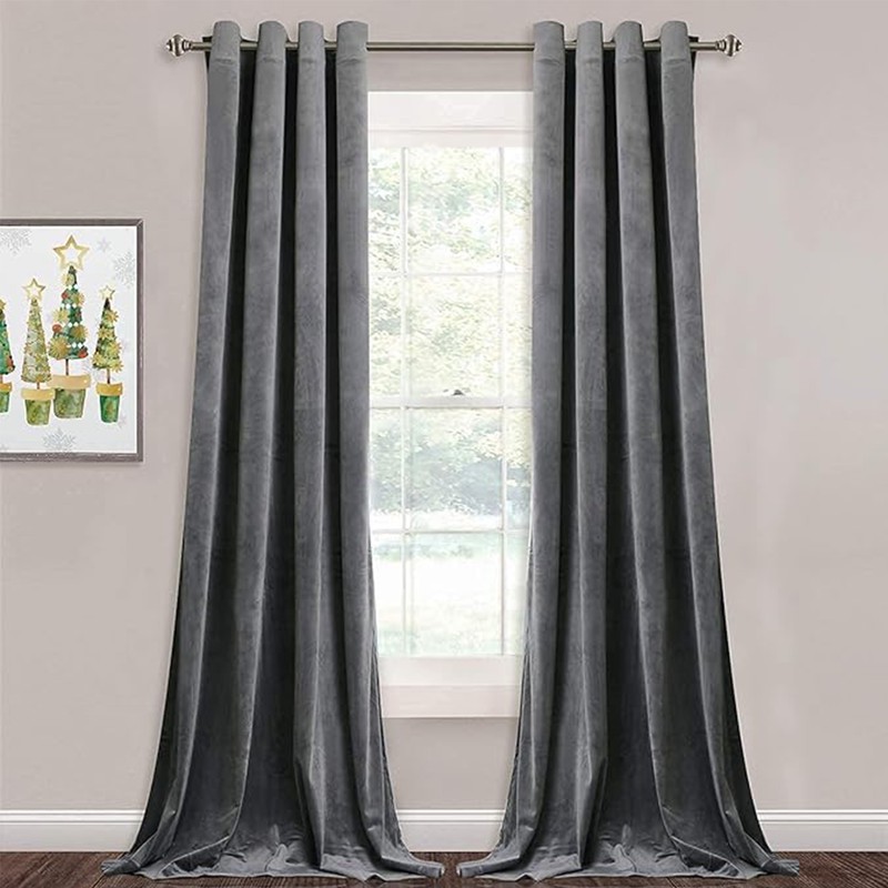 پرده مدل پانچ مخمل الیزا سایز 150x280 سانتی متر