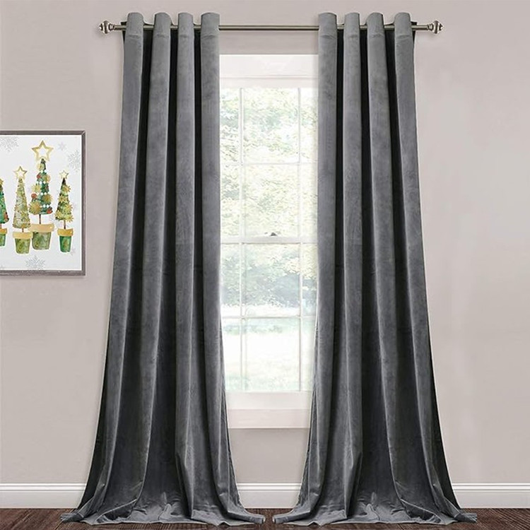 پرده مدل پانچ مخمل الیزا سایز 150x280 سانتی متر