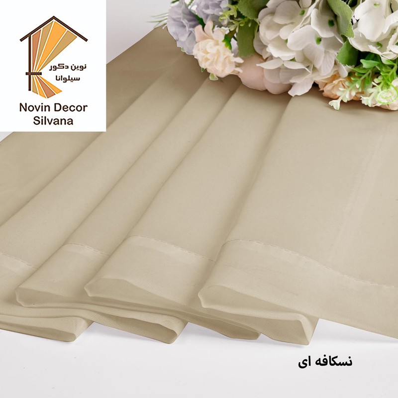 پرده نوین دکور سیلوانا مدل حریر ساده Silvana280 سایز 280 140 سانتی متر