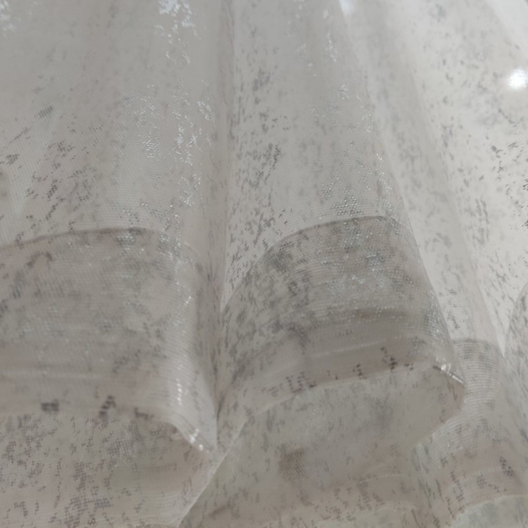 پرده تیکو دکو مدل دوخت ساده حریر ژورژت طلاکوب سایز 280x400 سانتیمتر