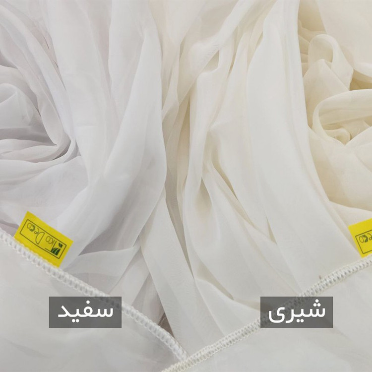 پرده تیکو دکو مدل حریر کلاسیک 7180 دوخت ساده سایز 180x295 سانتیمتر