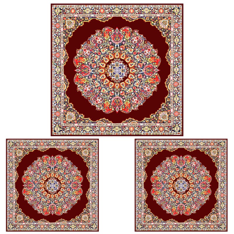 رومیزی سه تکه طرح ترمه کد 9920.3