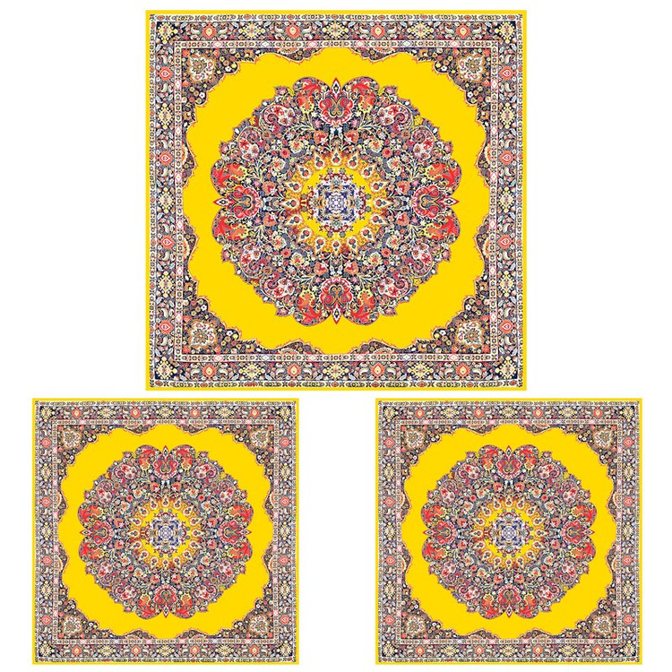 ست رومیزی سه تکه طرح ترمه کد 9920.16