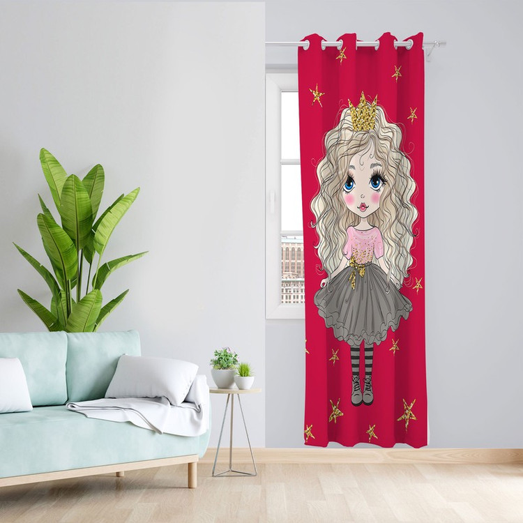 پرده مدل دختر مخمل پانچی کد 1003 سایز 140x280 سانتی متر