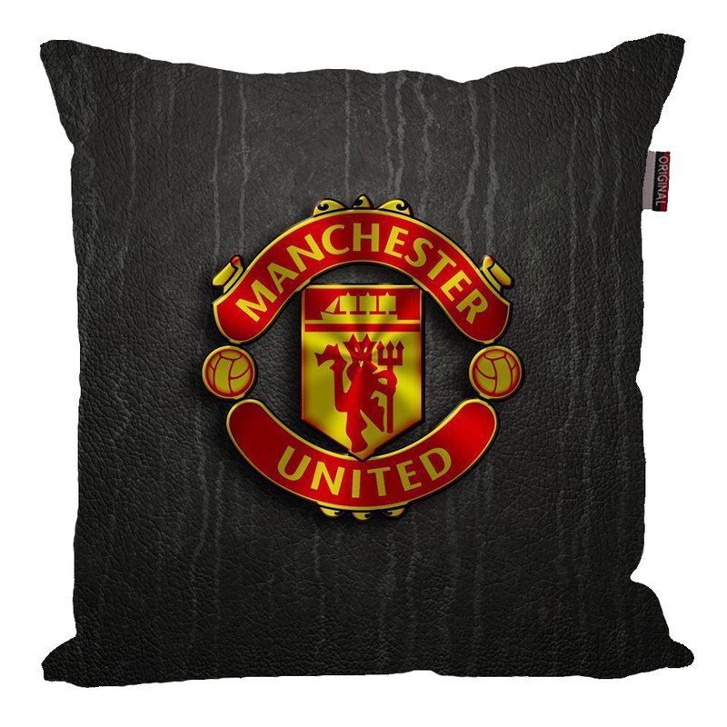کوسن مدل منچستر یونایتد Manchester United طرح چرم کد KO355