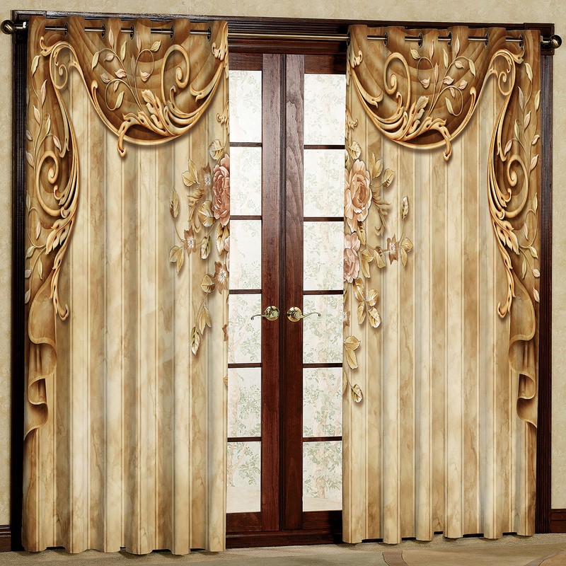 پرده مدل والان دار هازان پانچی کد 4536 سایز 140x200 سانتی متر