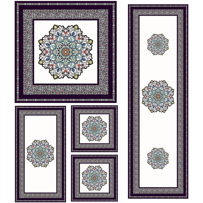 ست رومیزی 5 تکه طرح سنتی کد 9950
