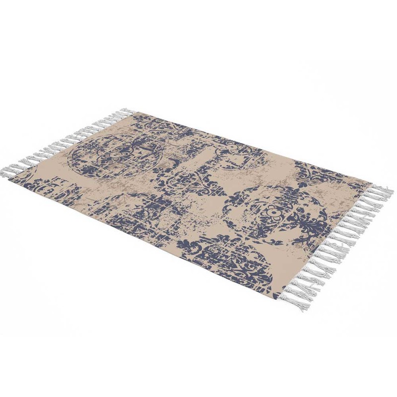 شال مبل طرح وینتیج 2 کد Q2SH1062 سایز 180x98 سانتی متر