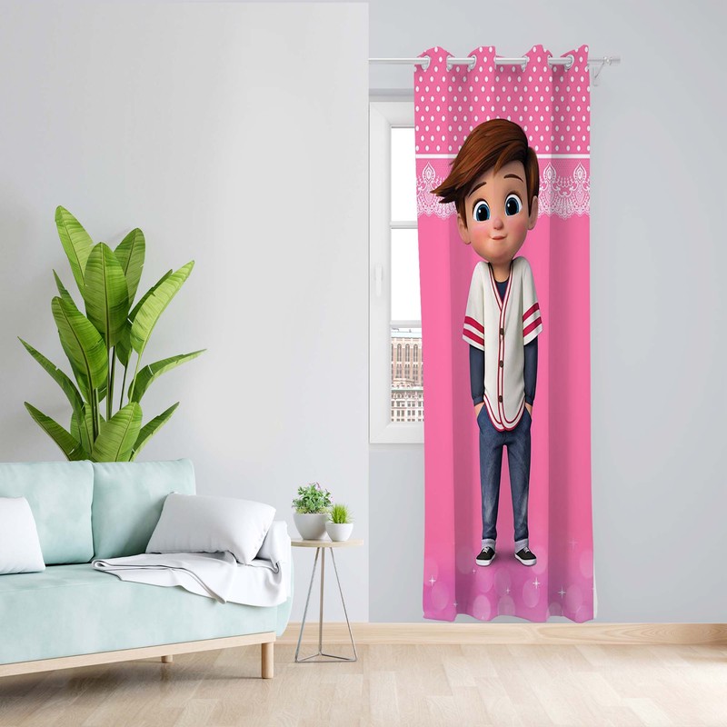 پرده طرح اتاق کودک مدل مخمل پانچی کد 1600 z سایز 140x200 سانتی متر