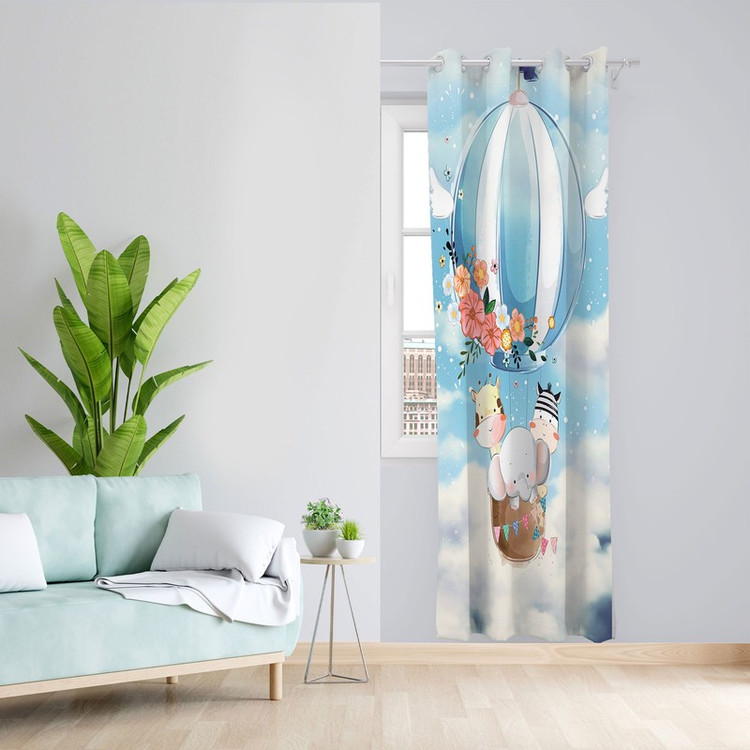 پرده مدل اتاق کودک مخمل پانچی کد 4545 سایز 140x200 سانتی متر