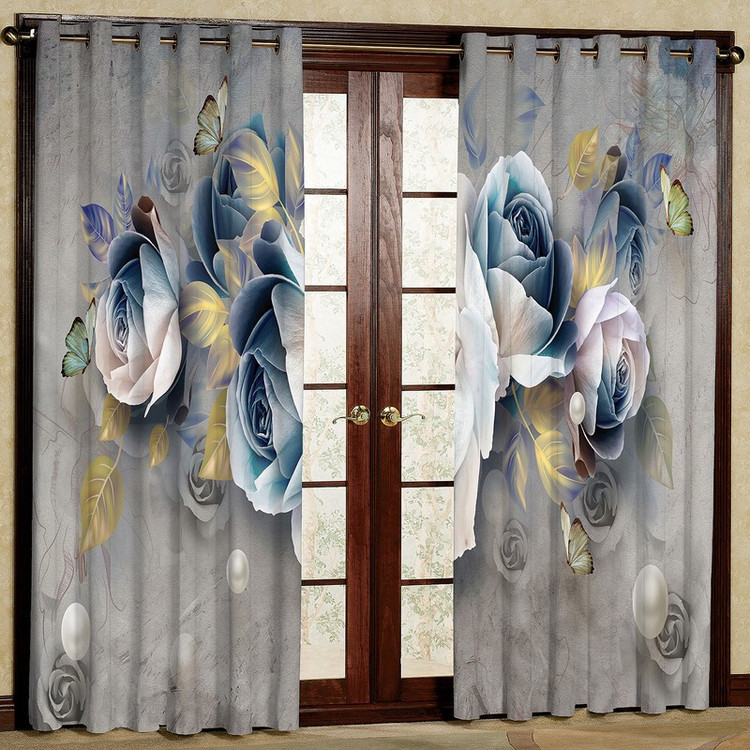 پرده مدل مخمل پانچی کد 2701T2 سایز 200x140 سانتی متر
