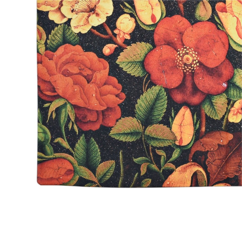 رومیزی مدل مخمل طرح گل و مرغ کد 126