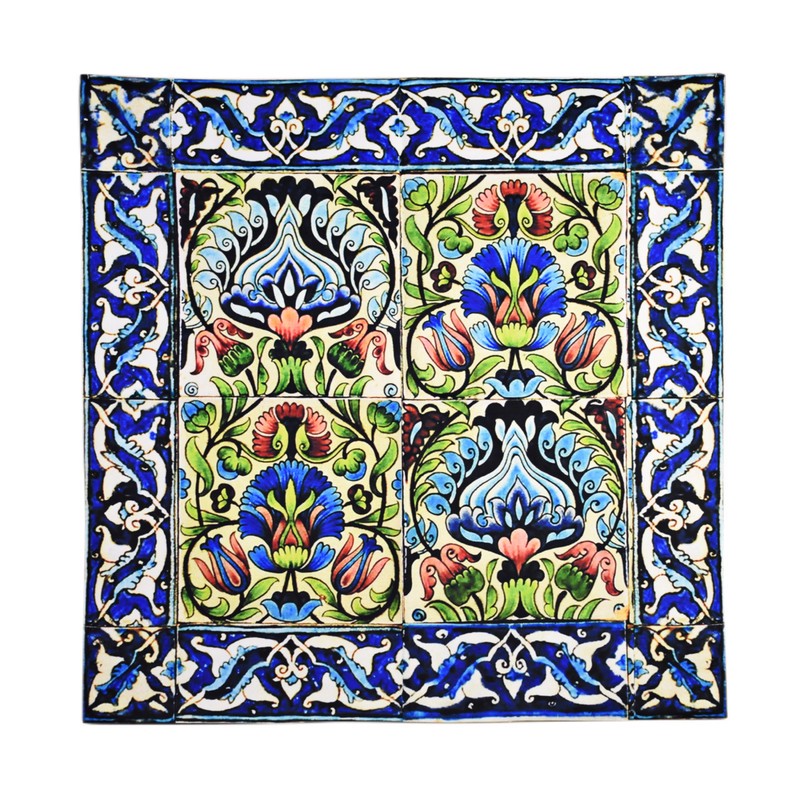 رومیزی مدل مخمل طرح کاشی کد 93