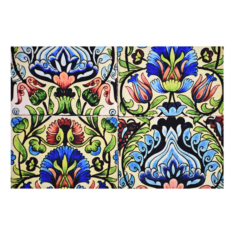 رومیزی مدل مخمل طرح کاشی کد 93