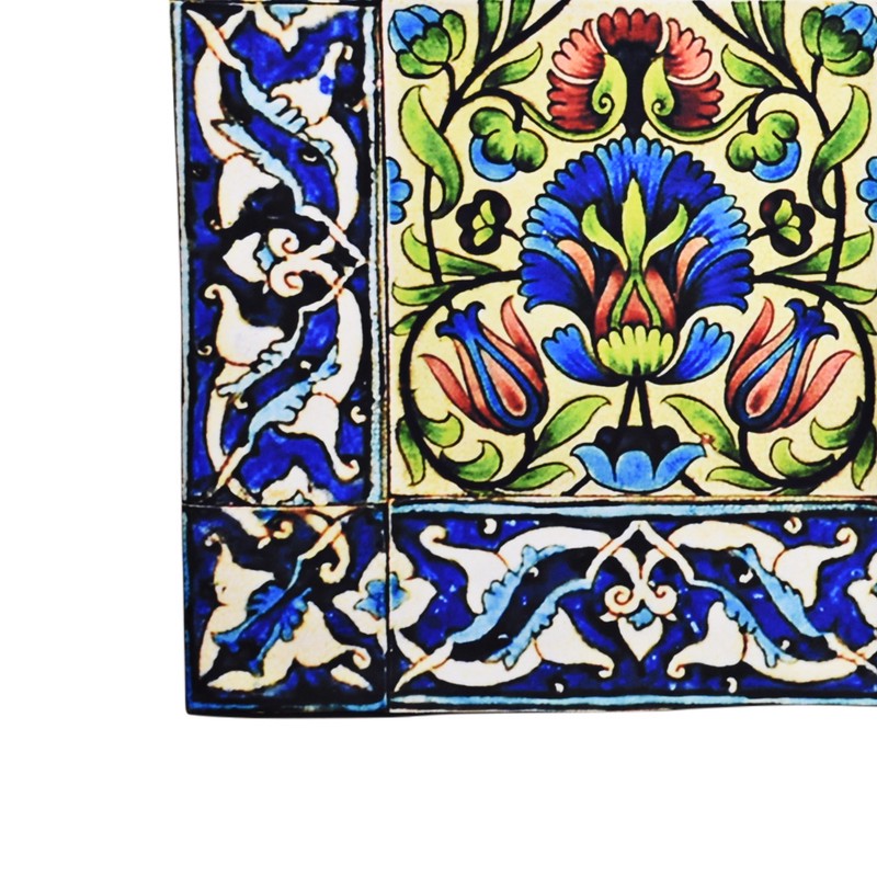 رومیزی مدل مخمل طرح کاشی کد 93