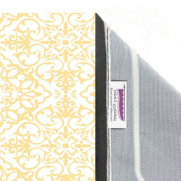 پرده بارمان دکور طرح مدرن طلایی مدل مخمل پانچی کد 1901 W سایز 140x280 سانتی متر