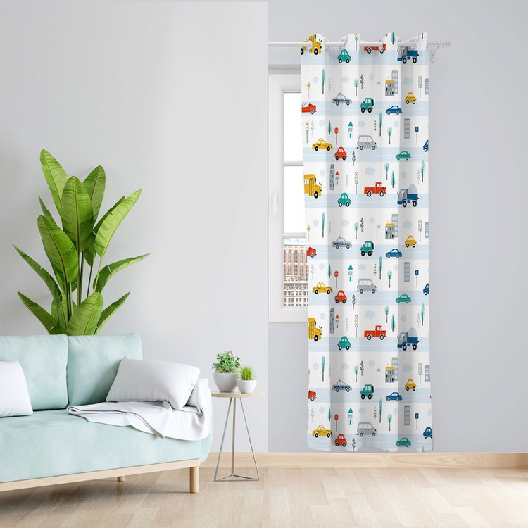 پرده مدل اتاق کودک مخمل پانچی کد 4874 سایز 140x200 سانتی متر