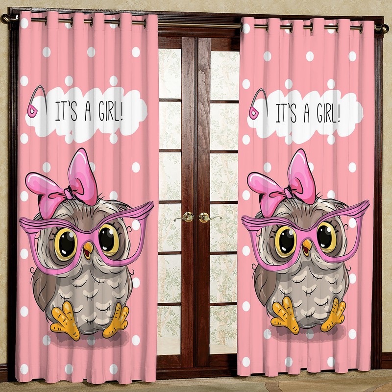 پرده مدل جغد چاپی مخمل پانچی کد 1009 سایز 140x200 سانتی متر
