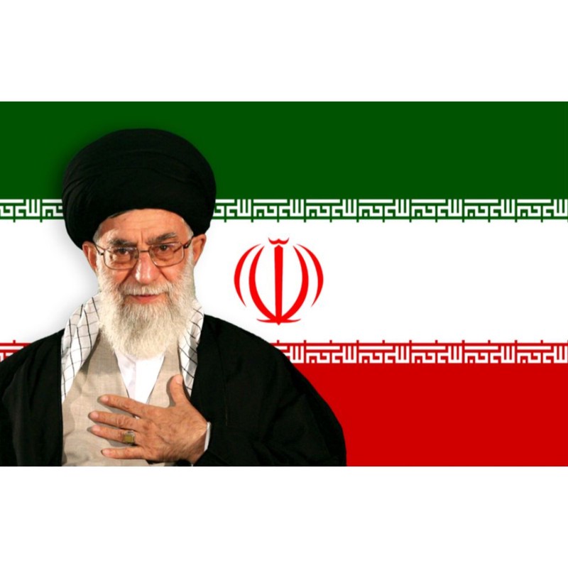 پرچم مدل 011 طرح رهبر شهید سید علی خامنه ای