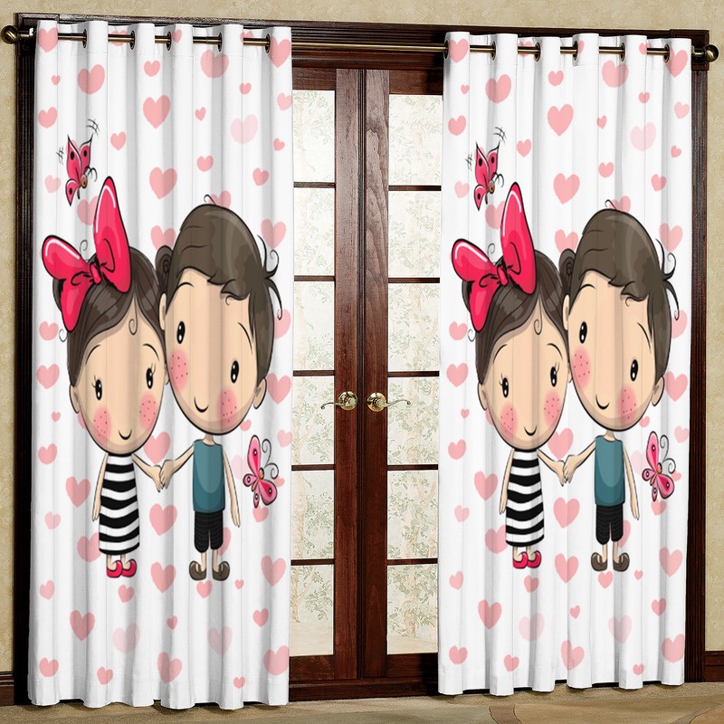 پرده مدل کودک مخمل پانچی طرح کارتونی کد 4380T2 سایز 200x140 سانتی متر
