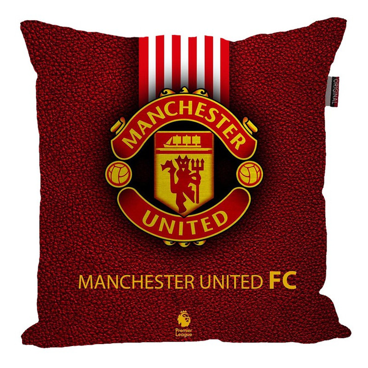کوسن مدل منچستر یونایتد Manchester United طرح چرم کد KO353