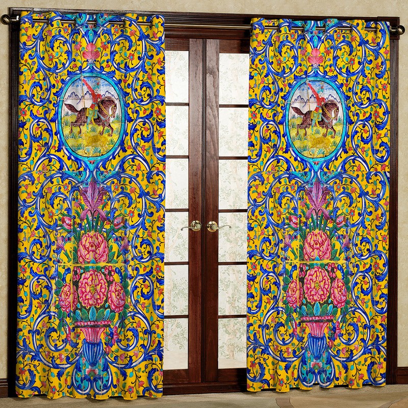 پرده مدل طرحدار سنتی مخمل پانچی کد1819 سایز 200x140 سانتی متر